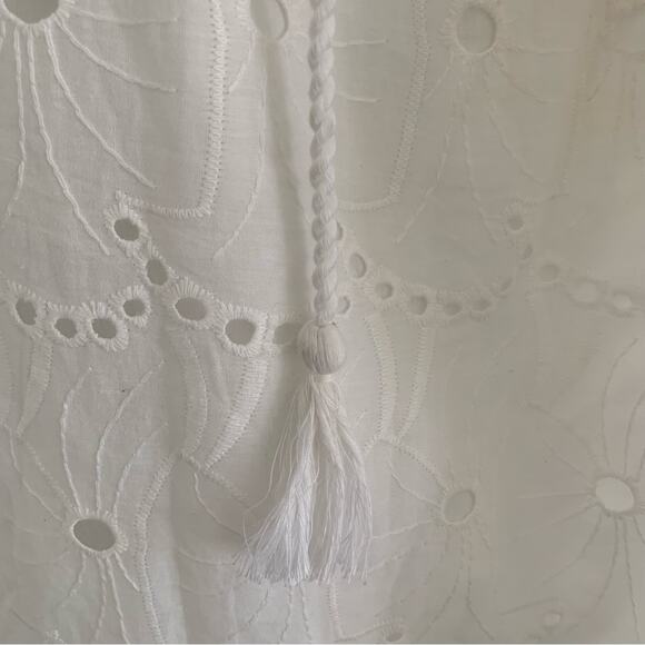 Catherines White Tasseled Floral Embroidered Top - Picture 11 of 11